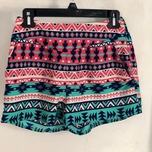 High Waisted Patterned Shorts